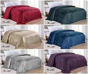 Amrani Bed Cover Blanket, Embossed Soft Premium Microplush Queen, King - Picture 1 of 14