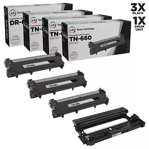 For Brother 3x TN660 HY Black 1x DR630 Drum L2520DW L2540DW L2300D L2320 - Picture 1 of 5