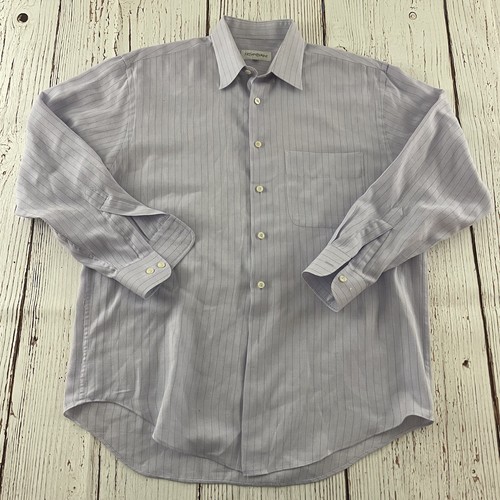 SAINT LAURENT (YSL) Camicia uomo Yves Saint Laurent a righe manica lunga con bottoni davanti 15 5 32