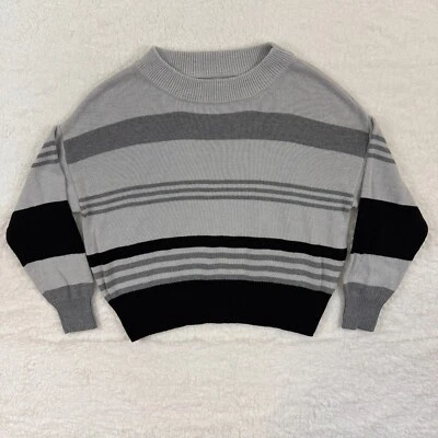 Lucky Brand Women’s Knit Sweater Size XL Long Sleeve Black Grey White Soft - Image 1 of 4