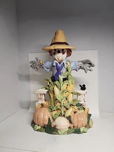 Espantapájaros de cerámica pintado a mano vintage de 15" decoración de Halloween decoración de otoño - Imagen 1 de 10