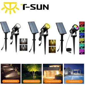 LED Gartenstrahler Warmweiß Tageslichtweiß RGB Außen Solar Gartenleuchte Lampen - Bild 1 von 25