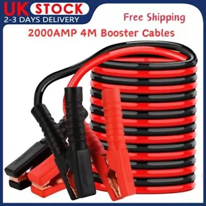 4M HEAVY DUTY JUMP LEADS 2000AMP CAR VAN BATTERY STARTER BOOSTER CABLES JUMPER - Picture 1 of 17