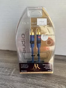 Acoustic Research 15 ft Subwoofer Cable Gold plated RCA Connectors - Picture 1 of 6