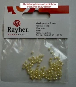 Rayher Wax Beads 3 MM ca.125 Piece Fb.96 Light Yellow - Picture 1 of 1