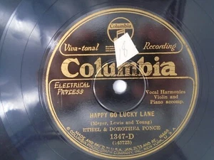 Ethel Dorothea Ponce Happy go Lucky Lane Hush-A-Bye Baby Columbia 1347 EE- - Foto 1 di 2