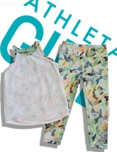 Mädchen Gr. M Athleta Girl 2-teiliges perfektes Paar Tank hoher Bund bedruckt Chit Chat Capri - Bild 1 von 7