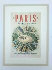 5.5"x7.5" Paris by Clipper Pan Am World Airways 1951 mini travel poster reprint.