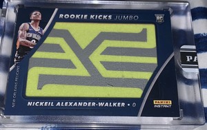 Nickeil Alexander-Walker Rookie Kicks Jumbo 2019-20 True 1/1 Plus 2 Rookies