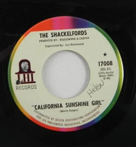 The Shackelfords – California Sunshine Girl ~ 1967 45RPM Psych Pop LHI Records - Picture 1 of 4
