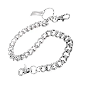 1 Stück einlagige Hosenkette Deko Geldbörsenkette silber Taschenverlängerungskette - Bild 1 von 12