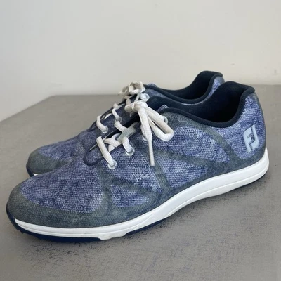 Zapatos de golf FootJoy FJ Leisure para mujer 7 M sin clavos 92905 azules Foto 1 de 4