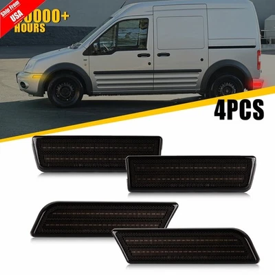 4X Luces LED laterales delanteras + traseras de humo para Ford Transit Connect 2010-2013 Foto 1 de 4