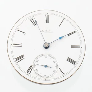 Antique 1877 Waltham WM Ellery Model Pocket Watch Movement 18s 11j USA - Picture 1 of 2