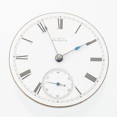 Antique 1877 Waltham WM Ellery Model Pocket Watch Movement 18s 11j USA - Image 1 of 2