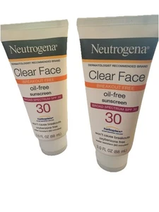 Neutrogena Clear Face Sunscreen Lotion Sonnencreme Lotion SET 2 Helioplex LSF 30 - Bild 1 von 3