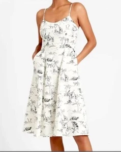 Banana Republic Linen Safari Toile Dress Size 6 - Picture 1 of 6