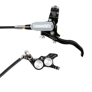 Freno a disco Hope Tech 4 Evo GR4 nero/argento - tubo standard - F o R - Foto 1 di 1