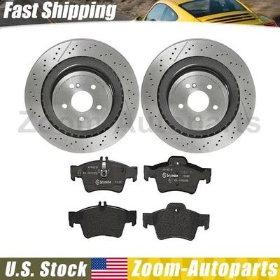 Brembo OE Rear Brake Rotors Brake Pads for 2012 2013 Mercedes-Benz CLS63 AMG - Image 1 of 4