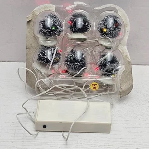 O’Well beleuchtetes Weihnachtsdorf Zubehör Sträucher Büsche 6 Stück Batteriebetrieb - Bild 1 von 4