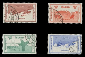 ICELAND Sc# B 1-4, 1933 VARIOUS CHARITIES, USED F-VF SET - Picture 1 of 1