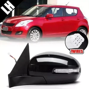 Electric Side Wing Mirror Left 7 Wire With Signal Light Suzuki Swift 2012-2017 - Picture 1 of 8