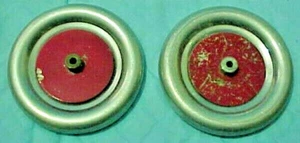 1946-51 A C Gilbert Erector MH 3 pulgadas RUEDAS DE DISCO DE ALUMINIO 2 piezas tipo 9 5/16 buje - Imagen 1 de 2