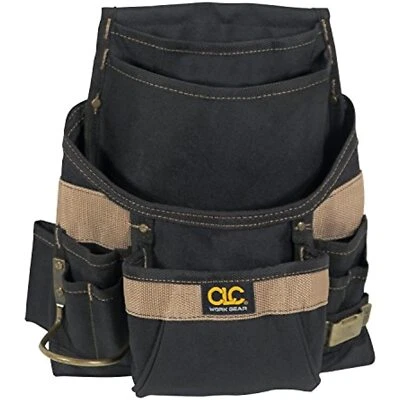 Custom Leathercraft 1620 Tool Bag, 11 Pockets, Steel Hammer Loop , Blue - Image 1 of 2