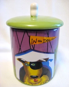 Tarro de golosinas para perros “In The Dog House” Naylor Designs bote y tapa de cerámica - Imagen 1 de 11