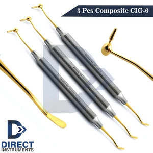 3Pcs Dental Composite CIG6 Flat Filling instruments Restorative Posterior Packer - Picture 1 of 1