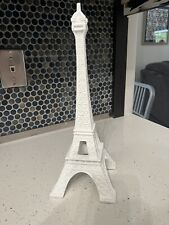 White Eiffel Tower Statue Decor Great For Parísian Parties 13 Inches Tall