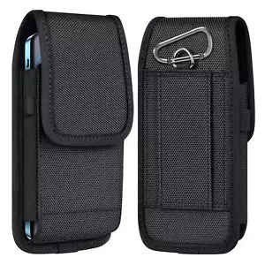 Nylon Handy Tasche Holster Gürtel Clip Cover für iPhone 16 15 14 Pro Max Plus - Bild 1 von 7