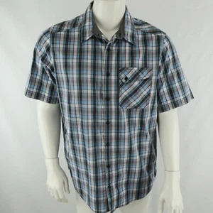 5.11 Tactical Mens Button Up Shirt Conceal Carry Size M Short Sleeve Blue - Picture 1 of 8