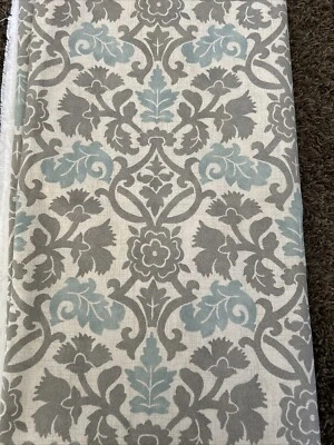 Waverly Anika Spa Gray Blue Cotton Fabric 2.5 yards X 54” Wide - Image 1 of 3
