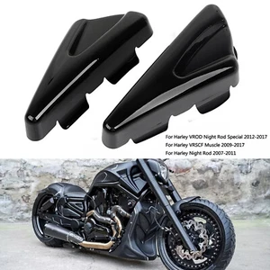 Vivid Black ABS Side Frame Tank Covers Fit For Harley V-Rod Muscle VRSCF VRSCAW - Picture 1 of 17