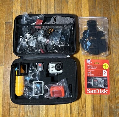 EKEN 4K Action Camera 4K Ultra HD/Waterproof/ WiFi w/accessories & case - Image 1 of 4