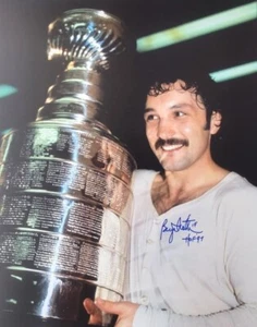 Autographed  16x20 BRYAN TROTTIER "HOF 97" Pittsburgh Penguins Photo COA - Picture 1 of 1