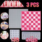 1Set Crystal Epoxy Resin Casting Mold Chess Chessboard Silicone Molds DIY Craft