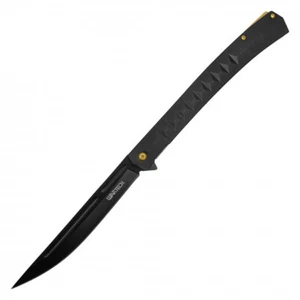 13" Long Pocket Knife - Black - Picture 1 of 4