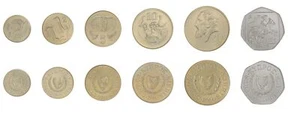 Cipro 1-50 centesimi Set 6 pezzi, 2004, KM #53.3-66, nuovo di zecca - Foto 1 di 7