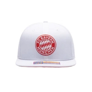 Bayern Munich White "Crayon" Flat Peak Hat Fan Ink Officially Licensed - Picture 1 of 4