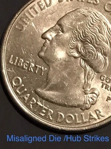 2001-P North Carolina US Quarter *AU* Struck Off-Centered Doubled Misaligned - Picture 1 of 24