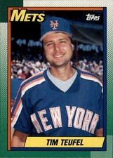 1990 Topps Tim Teufel #764 New York Mets