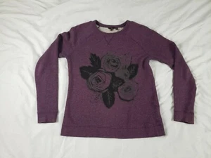 Women's Mulberry Small Sweatshirt Crewneck  Pullover Autumn Red Maroon - Picture 1 of 10