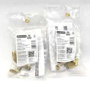 Juego Amerock de 2 ganchos de champán dorados para abrigos, mochilas, toallas, baño - Imagen 1 de 5