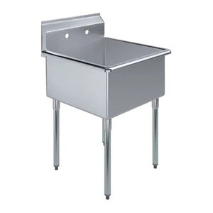 27 in. x 27 1/2 in. Stainless Steel Utility Sink. 24 in. x 24 in. x 13 in. Bowl - Picture 1 of 4