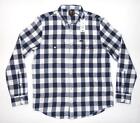 * LEE * Men's NEW Checked Casual Shirt - Large - Blue White Regular Fit (B368)