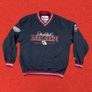 Vintage Dale Earnhardt NASCAR Windbreaker Jacket Chase Mens M Black Red - Picture 1 of 4