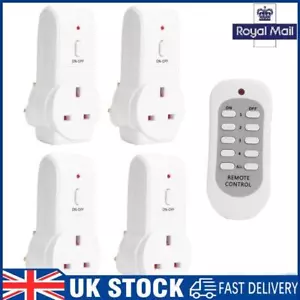 UK Plug Home House Power Outlet Light Switch Socket Wireless Remote Control - Picture 1 of 14