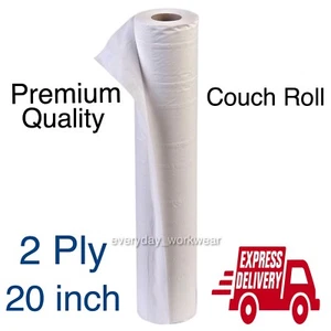 Professional 2ply White Hygiene Paper Roll Massage - 20" x 40m Couch Rolls - Picture 1 of 2